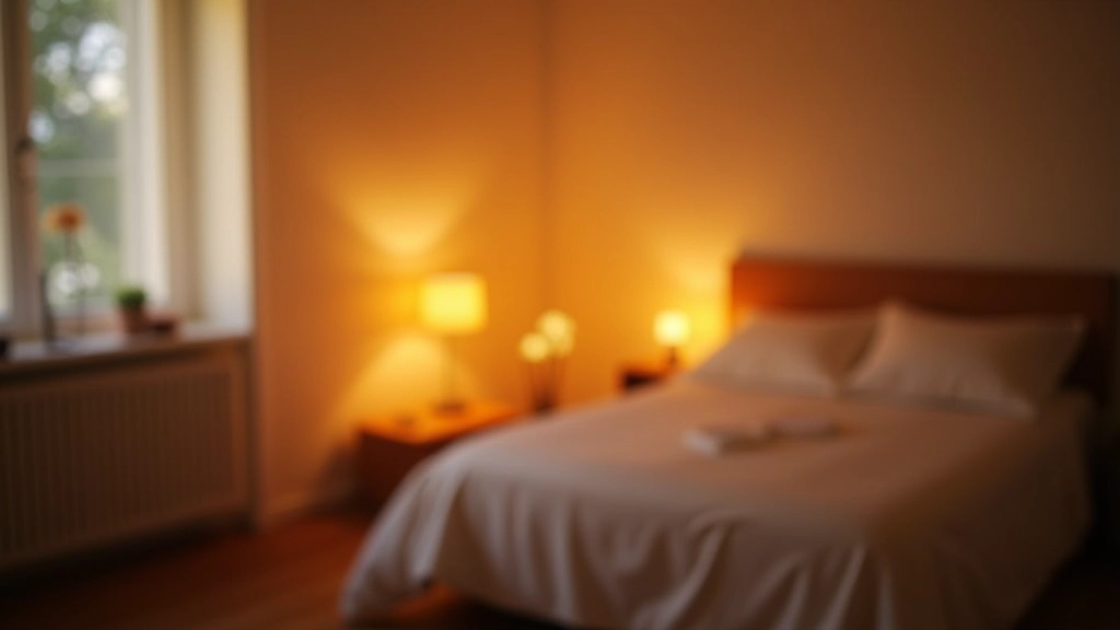 Before-and-after style split showing small room with poor lighting and same room with strategic lamp placement